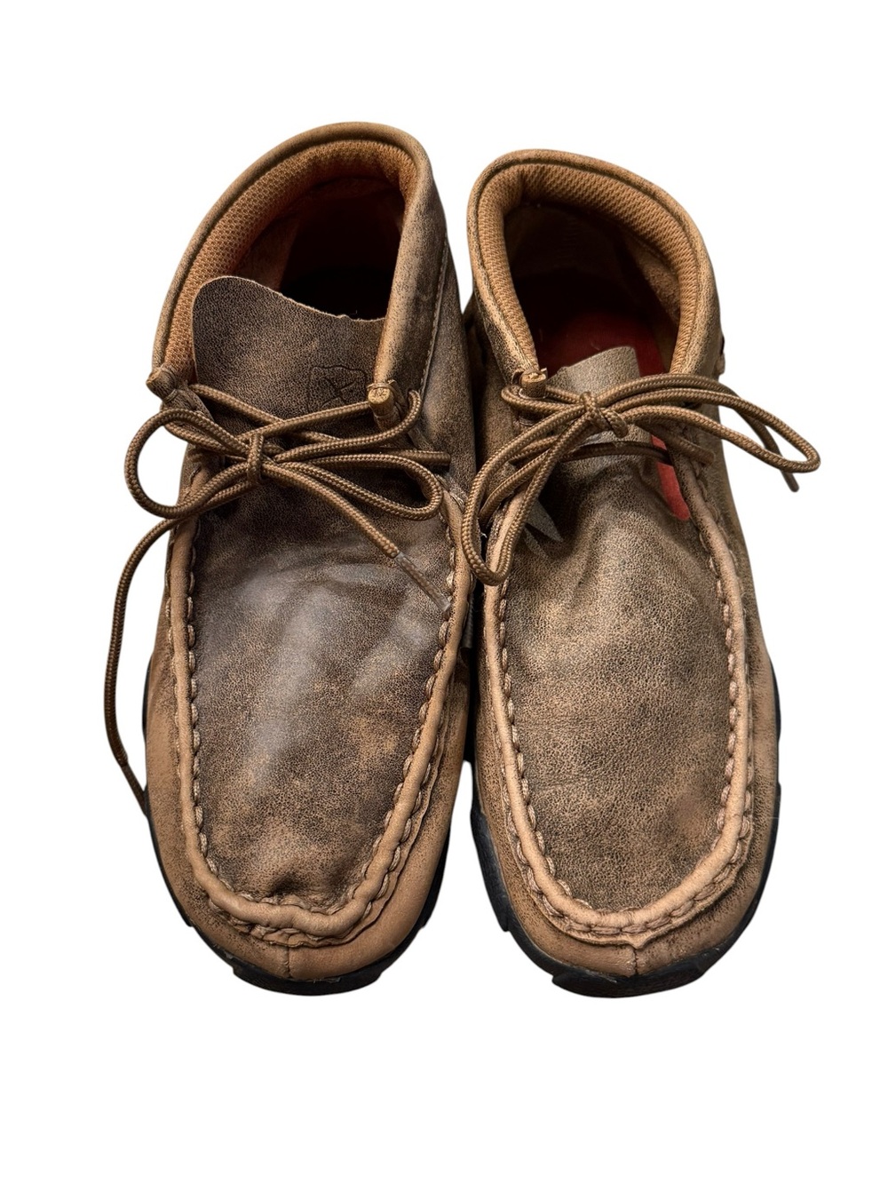 Twisted X Youth 3.5 Casual Moc Toe Leather Shoes in Brown